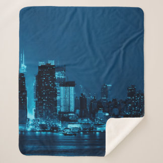 Manhattan midtown skyscrapers and New York City sk シェルパブランケット