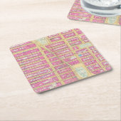Manhatten、ニューヨーク12 スクエアペーパーコースター (アングル)
