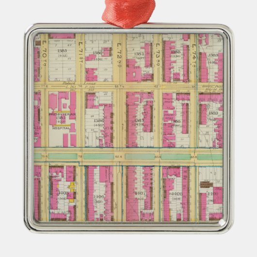 Manhatten、ニューヨーク3 メタルオーナメント (正面)