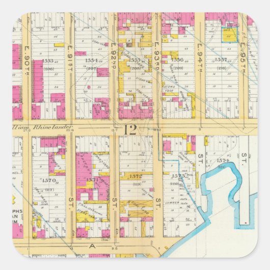 Manhatten、ニューヨーク8 スクエアシール (正面)