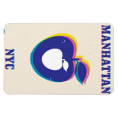 Manhatten NYCヴィンテージ「Big Apple」旅行ポスター マグネット (横)