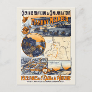Manhay Melreux Belgium Vintage Poster 1920s ポストカード
