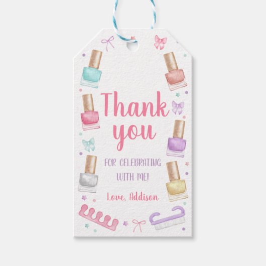 Mani-Pedi Party Manicure Pedicure Nail Polish ギフトタグ (正面)