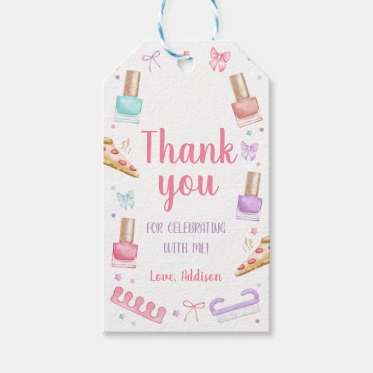 Mani-Pedi Party Manicure Pedicure Nail Polish ギフトタグ (正面)
