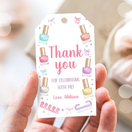 Mani-Pedi Party Manicure Pedicure Nail Polish ギフトタグ