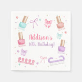 Mani-Pedi Party Manicure Pedicure Nail Polish スタンダードカクテルナプキン (正面)