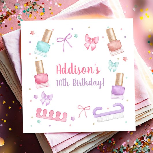 Mani-Pedi Party Manicure Pedicure Nail Polish スタンダードカクテルナプキン