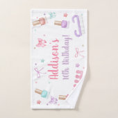 Mani-Pedi Party Manicure Pedicure Nail Polish ハンドタオル (ハンドタオル)