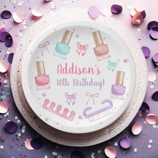 Mani-Pedi Party Manicure Pedicure Nail Polish ペーパープレート