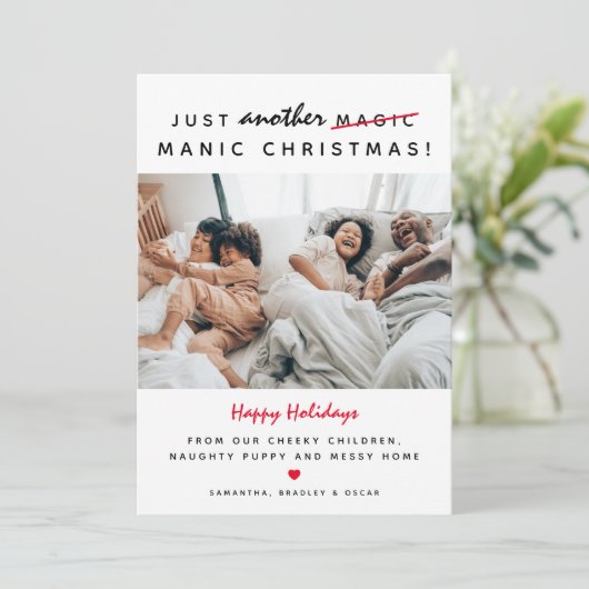 Manic おもしろい Christmasの写真 シーズンカード (スタンド正面)