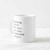 Manic おもしろい Mom Dayチェックリストタイポグラフィ コーヒーマグカップ (正面左)