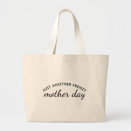 Manic Momday Funny Busy Mom Mother’s Day Gift ラージトートバッグ (正面)