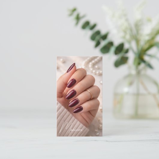 Manicure artist  名刺 (スタンド正面)