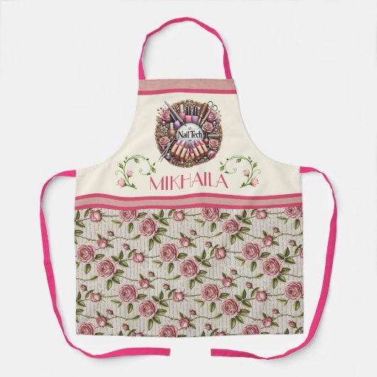 Manicure Nail Technician エプロン (正面)