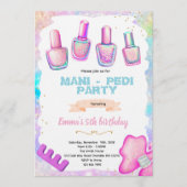 Manicure pedicure spa party invitation 招待状 (正面)