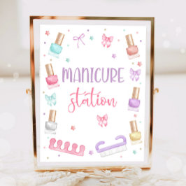 Manicure Station Mani-Pedi Party Pedicure Spa Girl ポスター