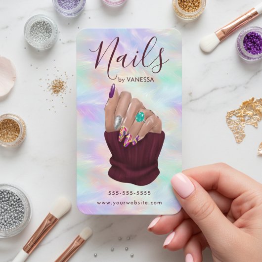 Manicurist Artist Nail Art Studio Stylish Opal 名刺