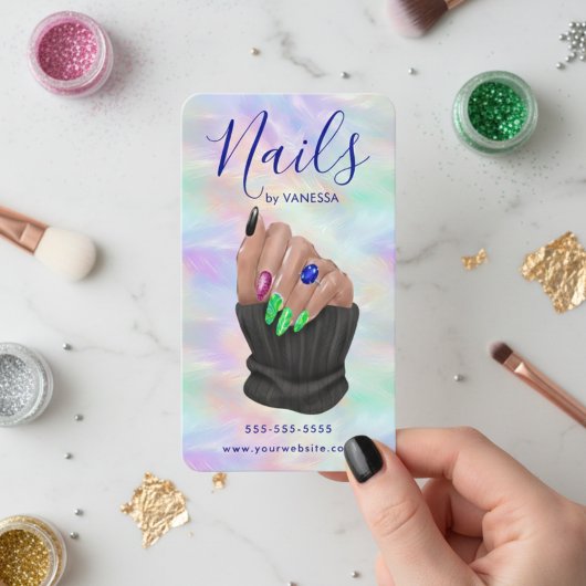 Manicurist Artist Nail Art Studio Stylish Opal 名刺