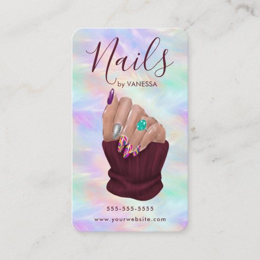 Manicurist Artist Nail Art Studio Stylish Opal 名刺 (正面)