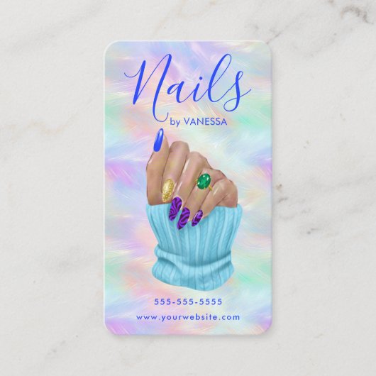 Manicurist Artist Nail Art Studio Stylish Opal 名刺 (正面)