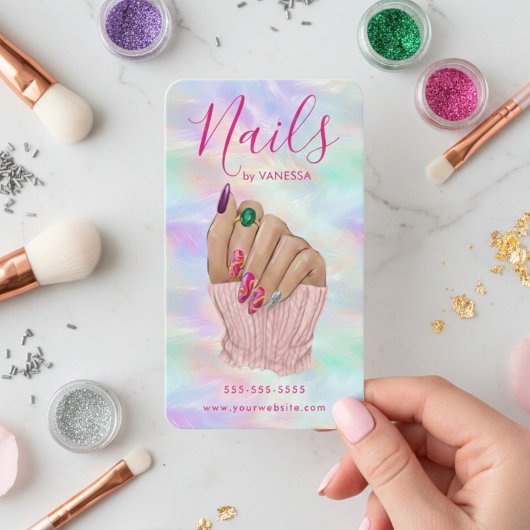 Manicurist Artist Stylish Nail Salon Chic Opal 名刺