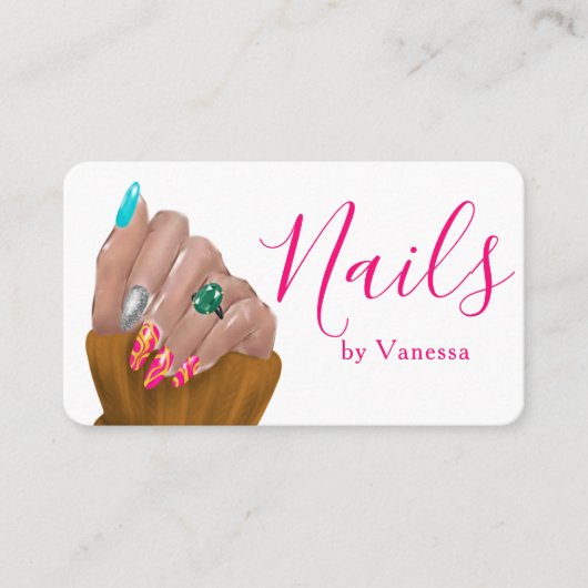 Manicurist Beauty Salon Nail Technician 名刺 (正面)