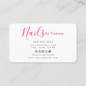 Manicurist Beauty Salon Nail Technician 名刺 (裏面)