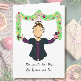 Manicurist Cartoon Funny Thank You from Customer カード