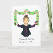 Manicurist Cartoon Funny Thank You from Customer カード (正面)