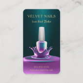 Manicurist Nail Artist Dark Green Blush Pink Chic 名刺 (正面)