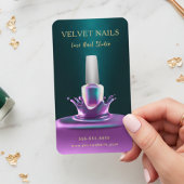 Manicurist Nail Artist Dark Green Blush Pink Chic 名刺