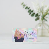 Manicurist Nail Artist Stylish Iridescent Opal 名刺 (スタンド正面)