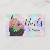 Manicurist Nail Artist Stylish Opal Iridescent  名刺 (正面)