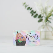 Manicurist Nail Artist Stylish Opal Iridescent  名刺 (スタンド正面)