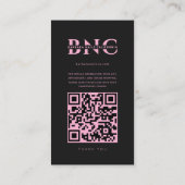 Manicurist Nail Tech Pink Black Instagram  名刺 (裏面)