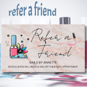 Manicurist Nail Tech Refer a Friend Rose Gold 名刺
