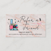 Manicurist Nail Tech Refer a Friend Rose Gold  名刺 (正面)