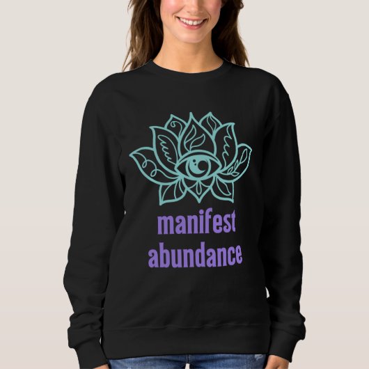 Manifest Abundance New Age Spiritual Purple and Te スウェットシャツ (正面)