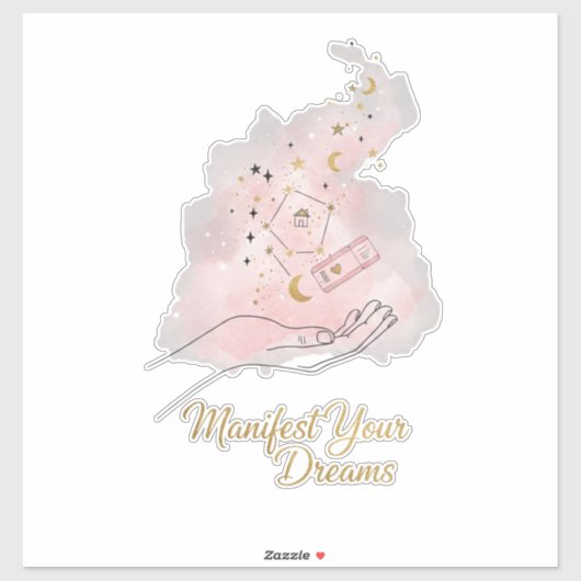 Manifest Your Dreams Sticker - Celestial Boho  シール (シート)