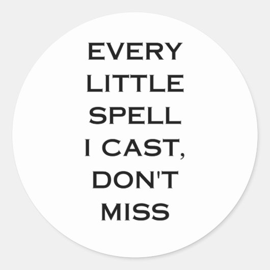 Manifestation Quote Typography Design ラウンドシール (正面)