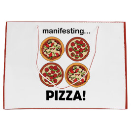 Manifesting Pepperoni Pizza Birthday Party ラージペーパーバッグ