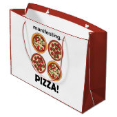 Manifesting Pepperoni Pizza Birthday Party ラージペーパーバッグ (裏面アングル)