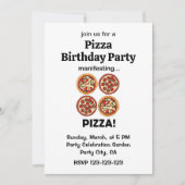 Manifesting Pepperoni Pizza Birthday Party 招待状 (正面)