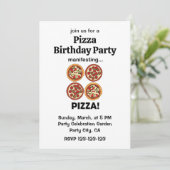 Manifesting Pepperoni Pizza Birthday Party 招待状 (スタンド正面)