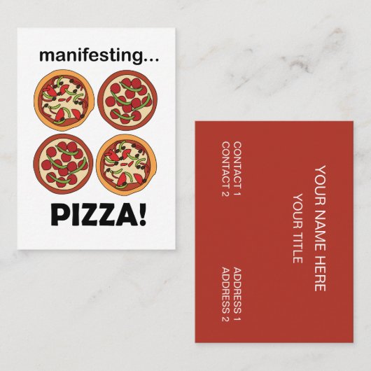 Manifesting Pepperoni Pizza Restaurant 名刺 (正面/裏面)