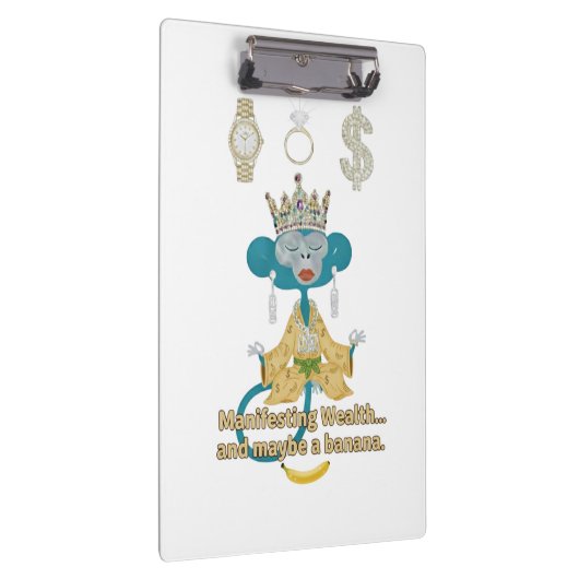 Manifesting Wealth Monkey zen art  クリップボード (右)