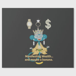 Manifesting Wealth Monkey zen art  ラッピングペーパー