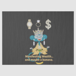 Manifesting Wealth Monkey zen art  薄葉紙