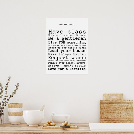 MANifeto ポスター (キッチン)