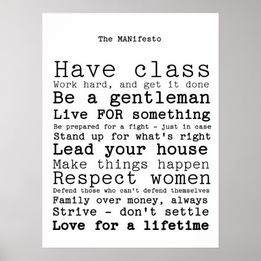 MANifeto ポスター (正面)